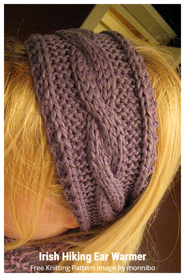 Irish Hiking Ear Warmer Cable Headband Free Knitting Patterns