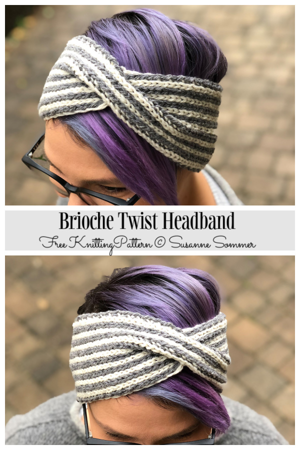 Brioche Twist Headband Free Knitting Patterns