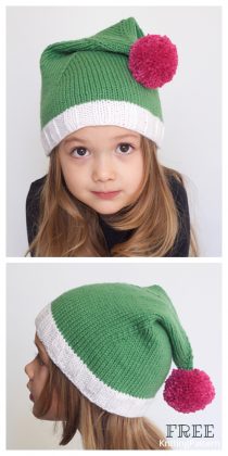 Knit Christmas Santa Hat Free Knitting Patterns - Knitting Pattern