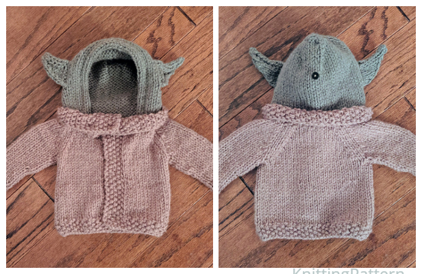 Knit Baby Yoda Jacket Free Knitting Pattern