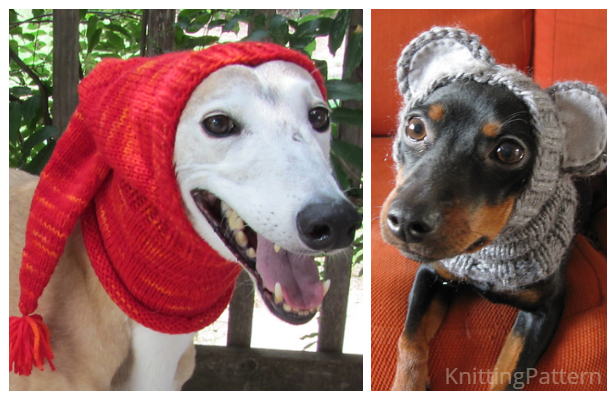 Knit Christmas Dog Hat Free Knitting Patterns