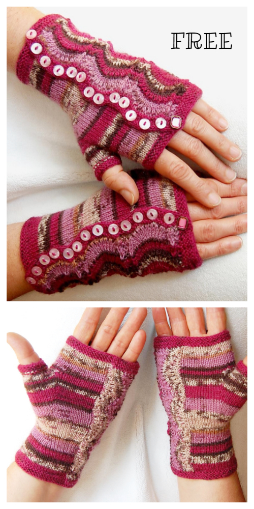 Knit Spatterdash Wristwarmers Free Knitting Pattern