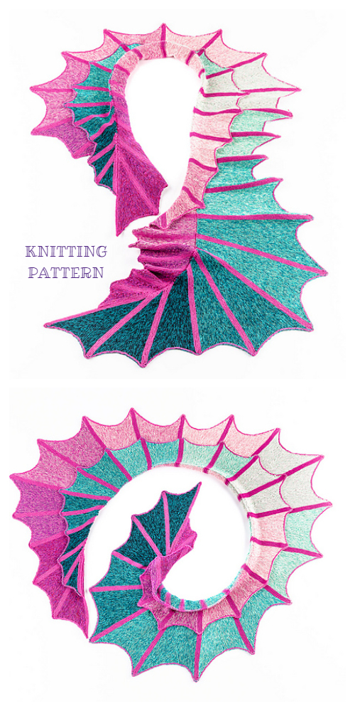 Knit Wing Scarf Knitting Pattern