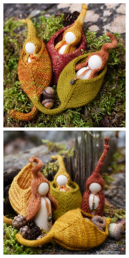 Nestled Leaf Pod Knitting Pattern