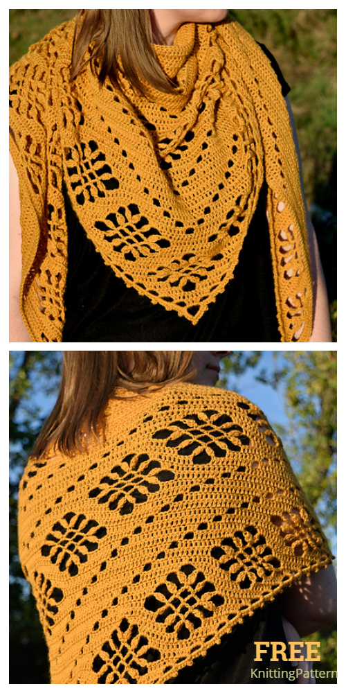 Knit Sienna Lace Shawl Free Knitting Pattern