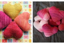 Valentine 3D Heart Free Knitting Patterns