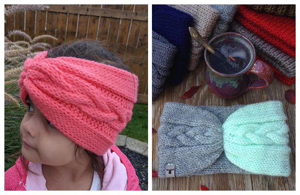 Knit Braid Cable Headband Free Knitting Pattern