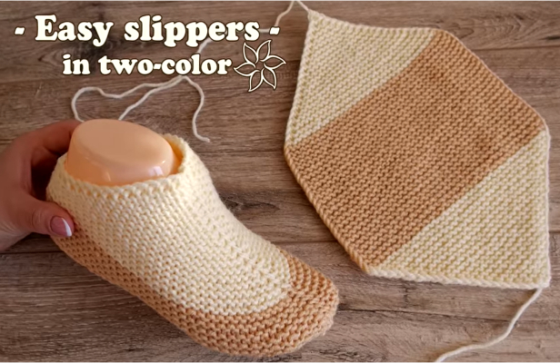 easy slipper knitting pattern