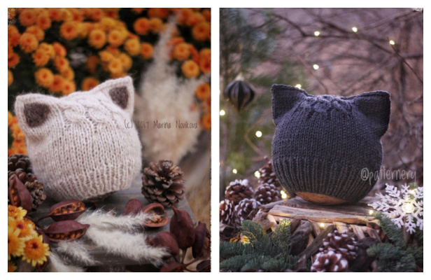Knit Cat Ear Hat Free Knitting Patterns & Paid - Knitting Pattern