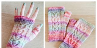 Knit Love Bug Cable Mittens Free Knitting Pattern