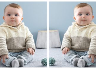 Easy Knit Baby Hooded Sweater Free Knitting Pattern