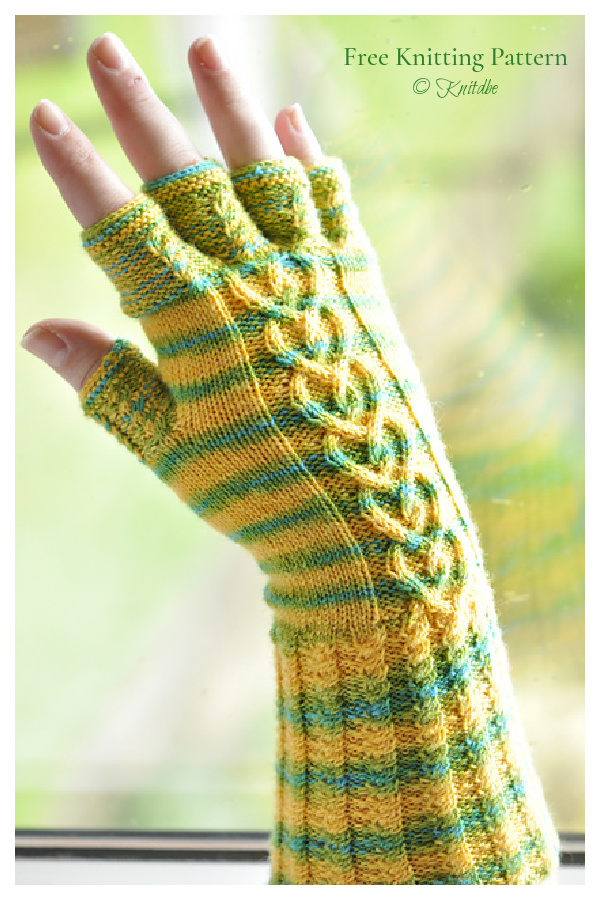 Knit Daffodil Love Gloves Free Knitting Pattern