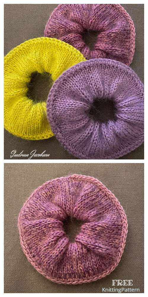 Knit Luxury Scrunchie Free Knitting Patterns