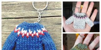 Knit Mini Sweater Keychain Free Knitting Pattern