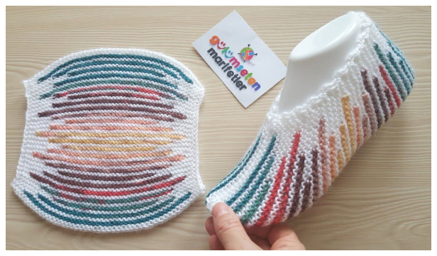 Knit OnePiece Turkish Slippers Free Knitting Patterns