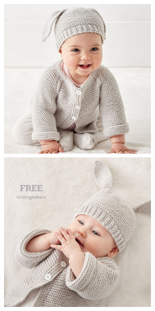 BABY KNITTING PATTERN for  coat hat leggings  20 in chest  rabbit toy4 ply 