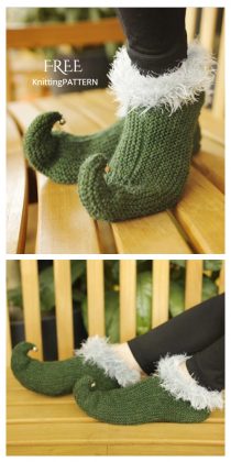 Knit Elf Slippers Free Knitting Patterns - Knitting Pattern