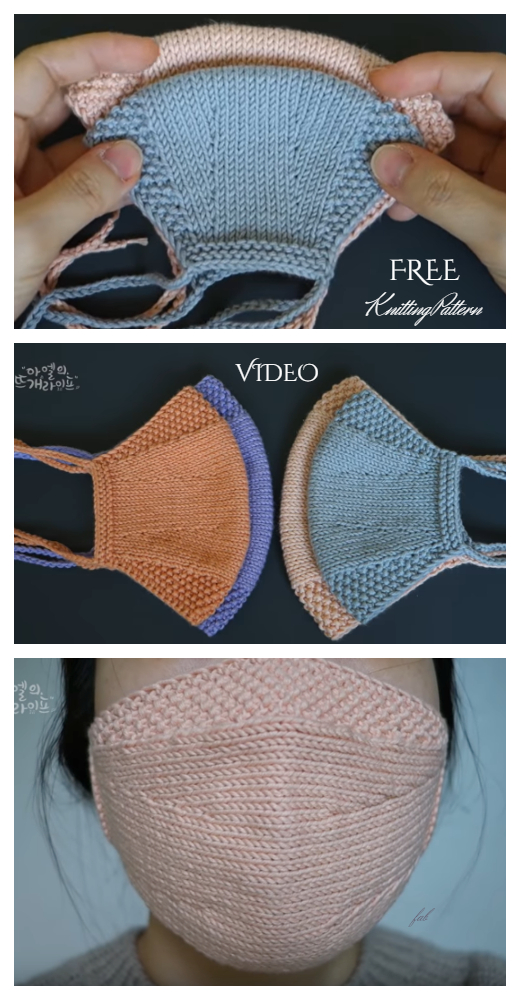 Knit Seed Stitch Face Mask Free Knitting Pattern + Video