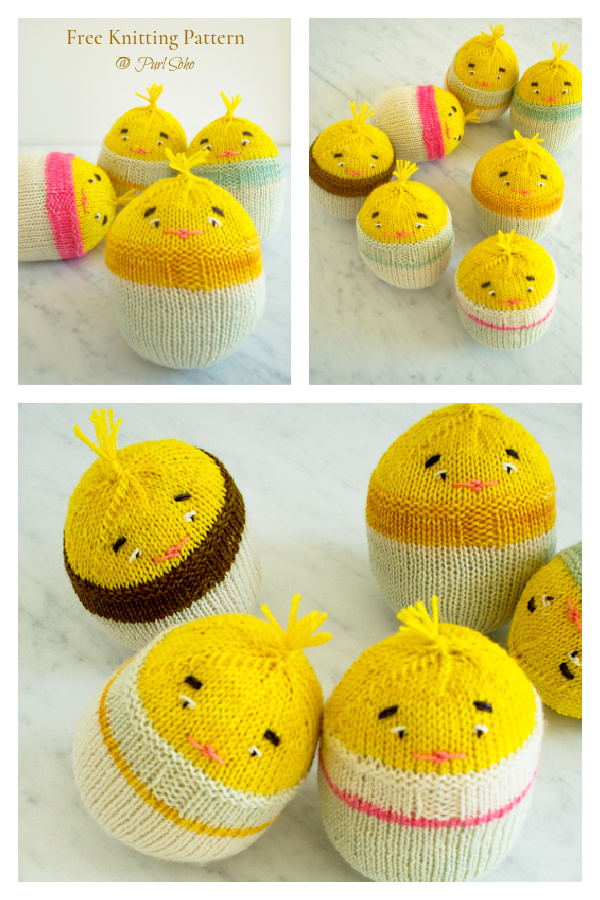 Amigurumi Easter Chick-in-an-Egg Free Knitting Patterns
