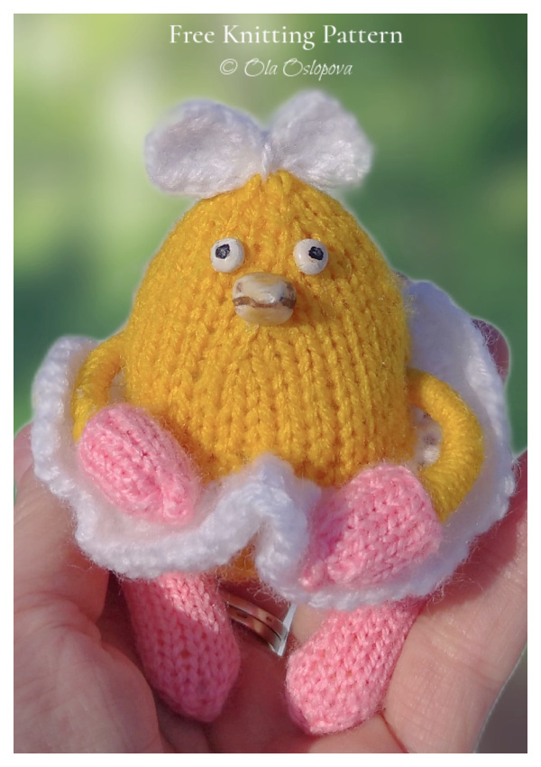 Easter Chick Basket Free Knitting Patterns