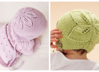 Knit Baby Leaf Cardigan Hat Set Free Knitting Patterns