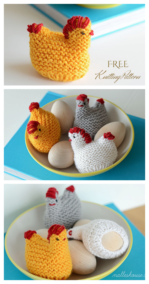 Knit Easter Chicks Egg Cozy Free Knitting Patterns - Knitting Pattern