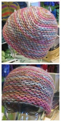 Knit Linen Stitch Beanie Hat Free Knitting Patterns - Knitting Pattern