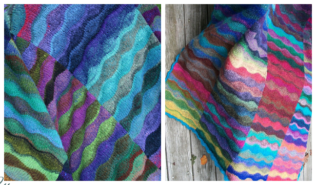 Knit Lizard Ridge Blanket Free Knitting Pattern