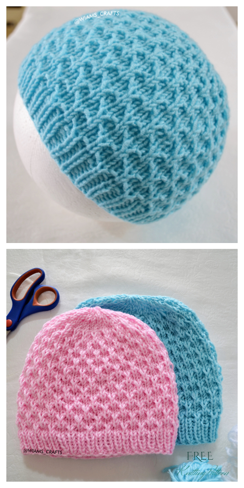 Knit Meshy Squishy Toque Hat Free Knitting Pattern