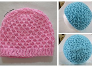 Knit Meshy Squishy Toque Hat Free Knitting Pattern