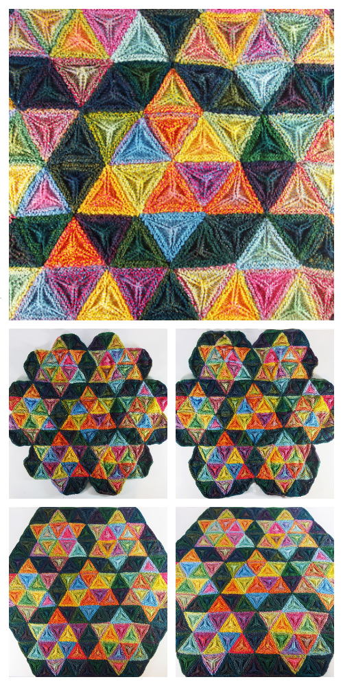Knit Seven Sisters Triangle Table Cloth Free Knitting Pattern