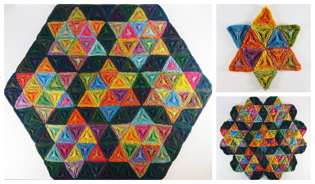 Knit Seven Sisters Triangle Table Cloth Free Knitting Pattern