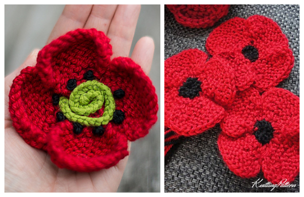 Remembrance Poppy FREE Knitting Pattern