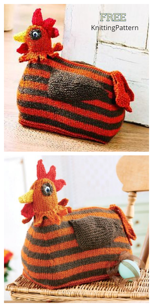 Amigurumi Easter Chicken Doorstop Free Knitting Patterns