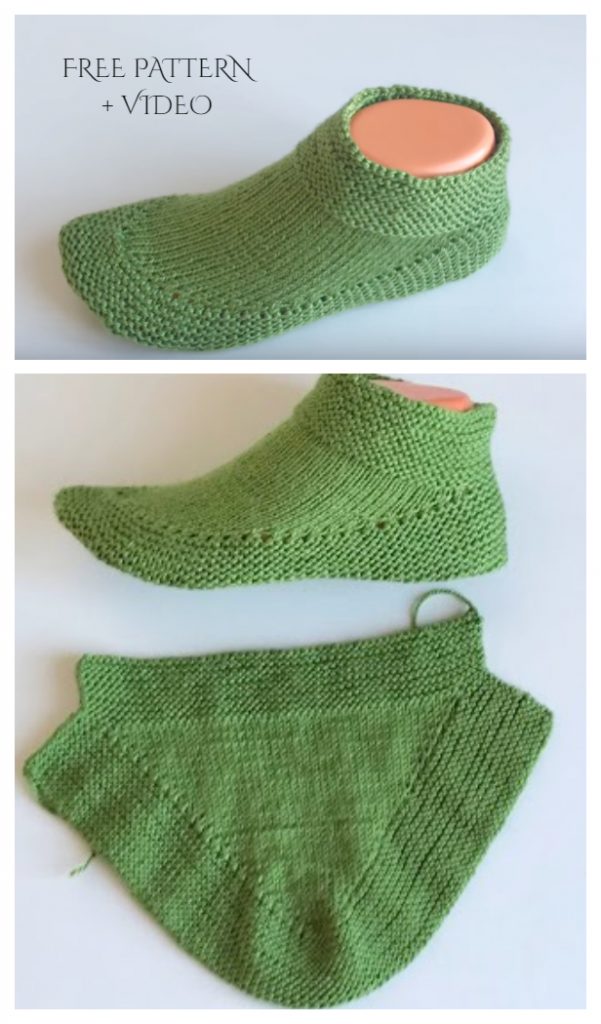 Easy 15 Min One-Piece Adult Slippers Free Knitting Pattern + Video