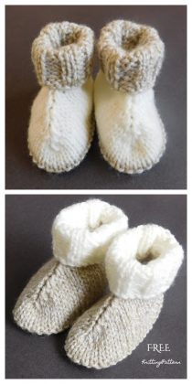 Knit Baby UGG Booties Free Knitting Pattern - Knitting Pattern