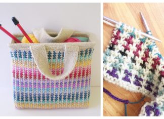 Knit Colorful Scrap Bag Free Knitting Pattern