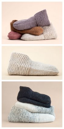 Simple Adult House Slippers Free Knitting Pattern - Knitting Pattern