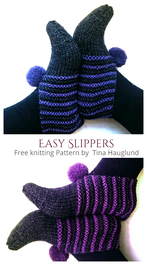 Easy Slippers Free Knitting Patterns