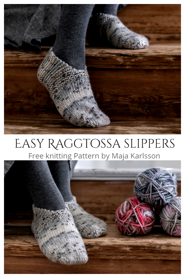 Simple Adult House Slippers Free Knitting Pattern
