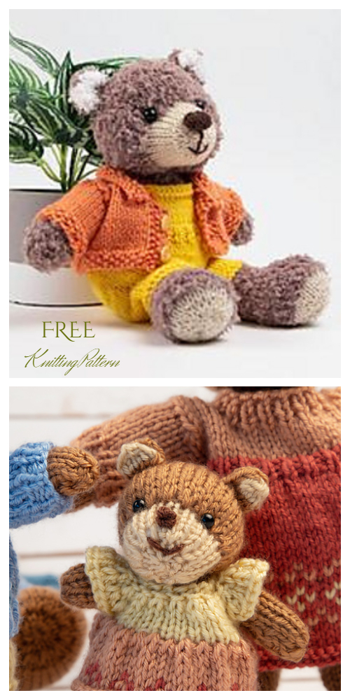 Amigurumi Bear Family Free Knitting Pattern