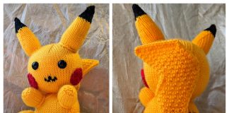 Amigurumi Pikachu Toy Free Knitting Pattern