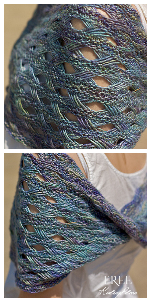 Drop Stitch Lace Shawl Free Knitting Pattern