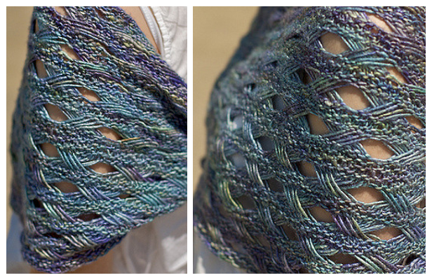 Drop Stitch Lace Shawl Free Knitting Pattern