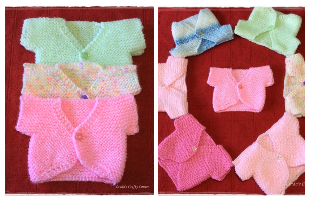 Easiest Little Baby Cardigan Free Knitting Pattern