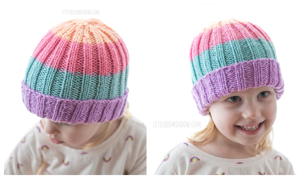 Easy Ribbed Baby Hat Free Knitting Pattern - Knitting Pattern