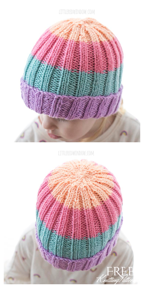 Easy Ribbed Baby Hat Free Knitting Pattern