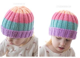 Easy Ribbed Baby Hat Free Knitting Pattern