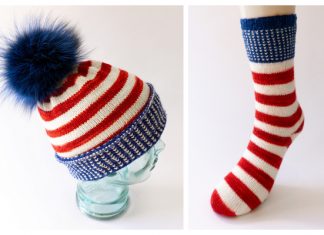 Home of the Braves Hat Set Free Knitting Patterns