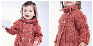 Knit Baby Cable Coat Free Knitting Pattern